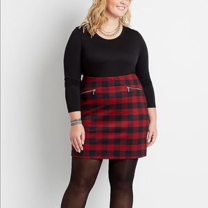 Maurices High Rise Buffalo Plaid Skirt